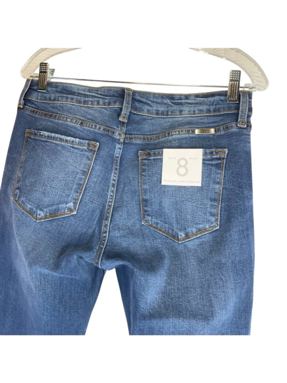 KanCan Jeans Womens Sz 8 Dark Indigo Mid Rise Bootcut Stretch Denim Nwt $80 - Picture 4 of 11